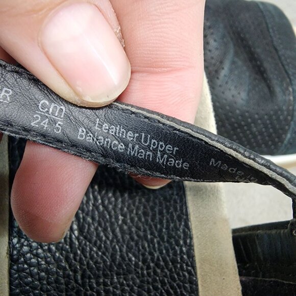 Naya Shoes Womens Size 7.5 Black Leather Open Toe Sandals - Picture 11 of 12